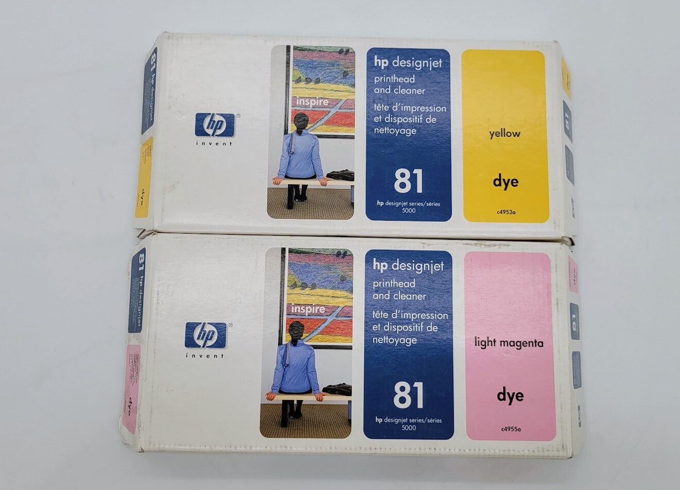 LOT OF 2 HP  DesignJet 81 | Y C4953A | M light C4955A