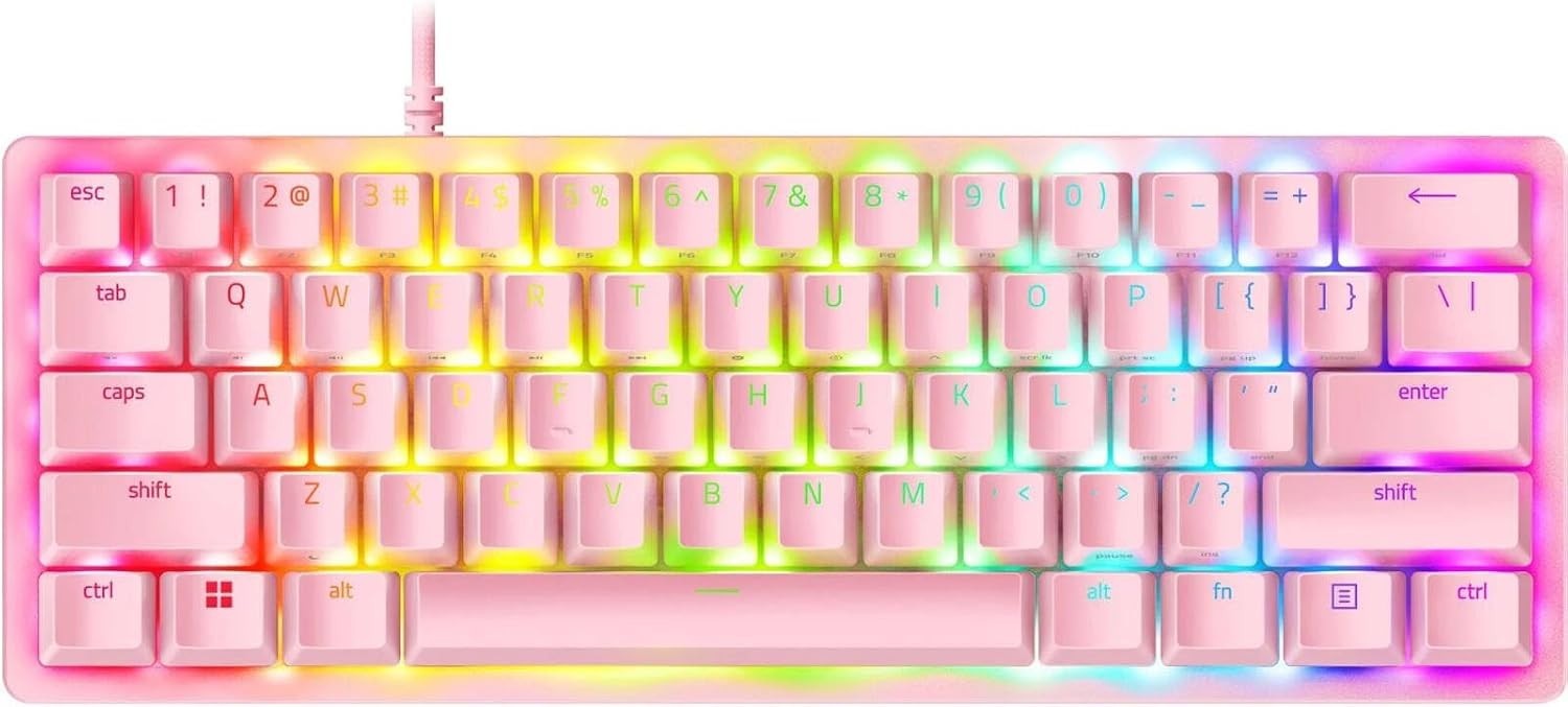 Razer Huntsman WIRED Mini 60% Optical Gaming Keyboard Clicky Switch - Pink™
