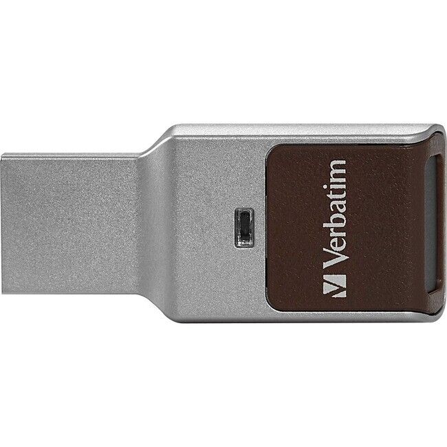 Verbatim 64GB Fingerprint Secure 256 AES Encrypted USB 3.0 Flash Drive Silver