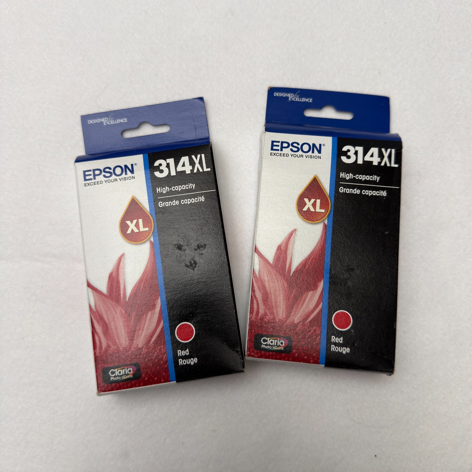 Lot of 2 Epson 314xl Red  High Capacity Cartridge Ink (T314XL820-S) Exp 6/28