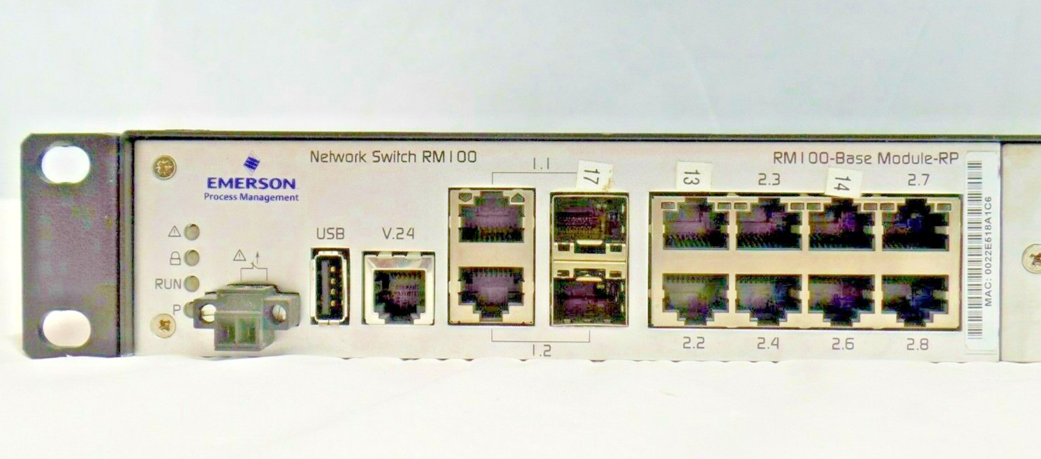 Emerson RM100-Base Module-RP, Network Switch RM100, For Parts /Repair