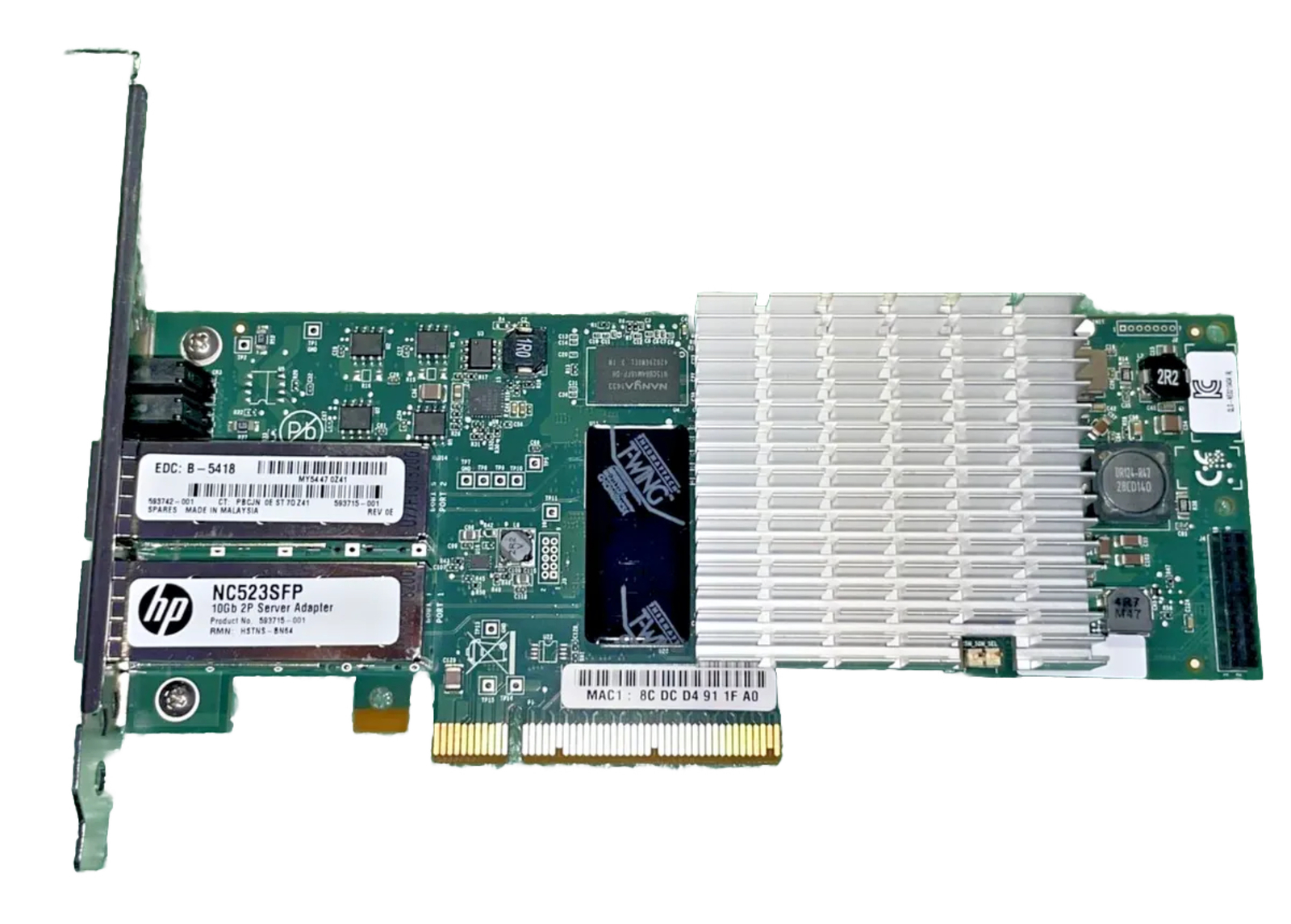 HP 593742-001 - HP NC523SFP 10Gb 2-Port Server Adapter Full Profile