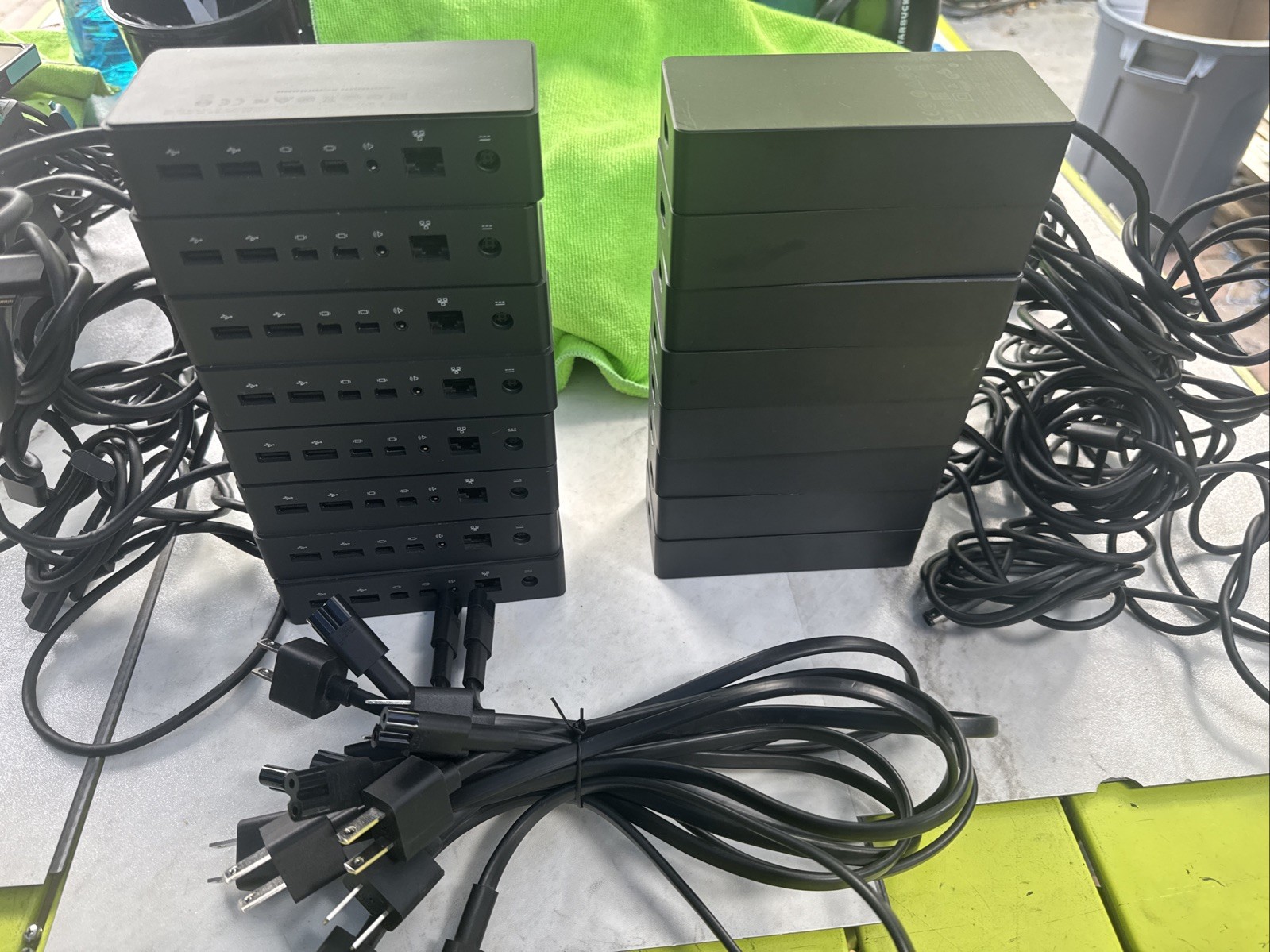 Lot 16 Pcs Microsoft Surface (8)Docking Station 1661 & (8) 1749-90W Power Supply