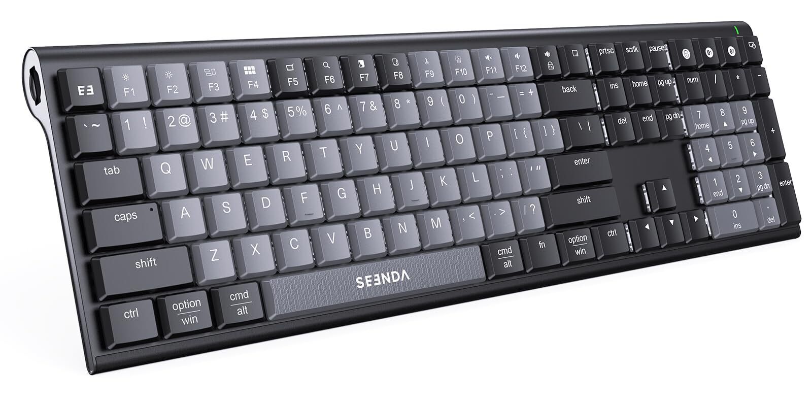 seenda Multi-Device Wireless Mechanical Keyboard, Low Profile Mechanical Blue...