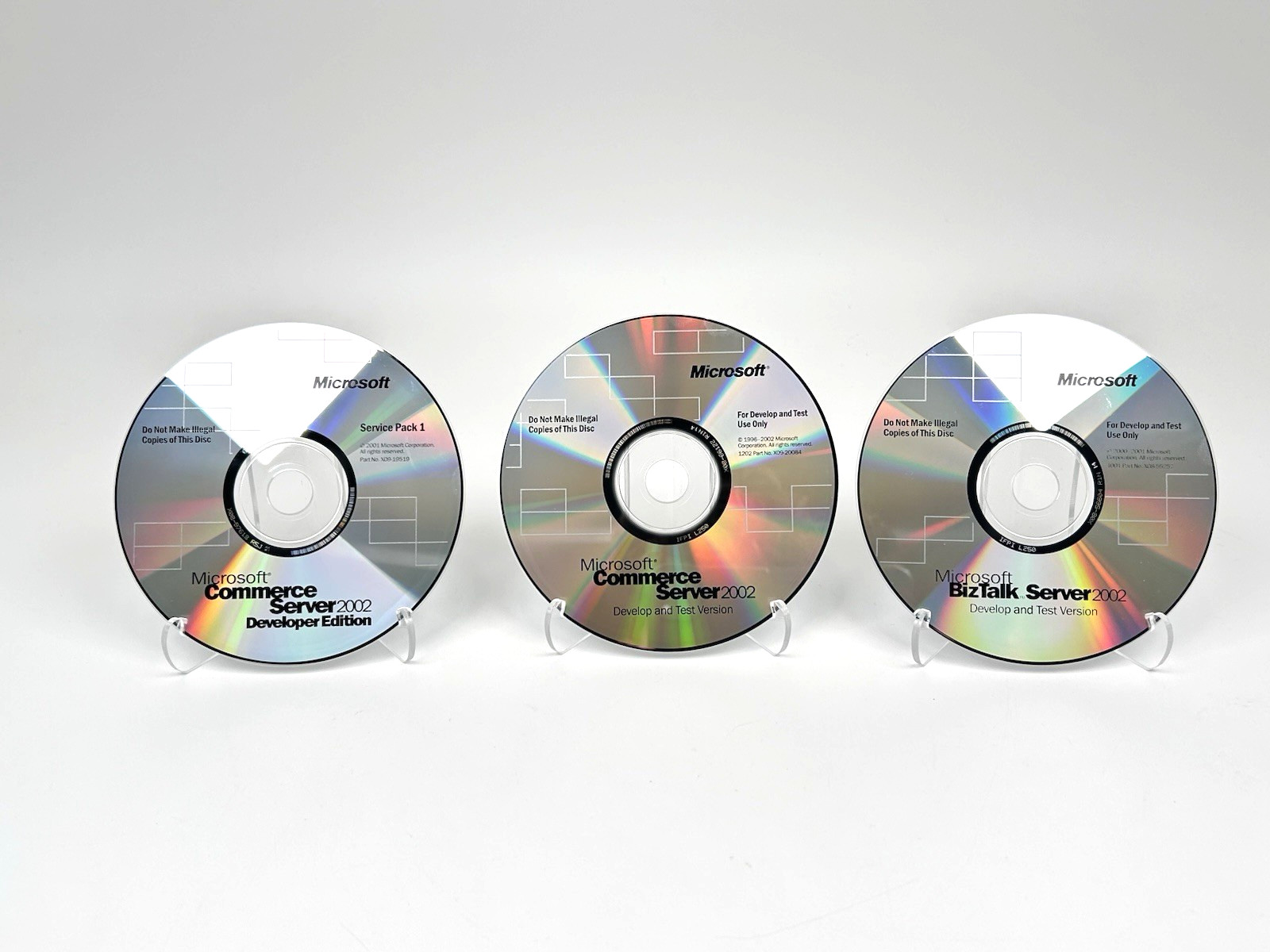 Microsoft Commerce Server 2002 3 CD Set w/ BizTalk, SP1, Product Key - Excellent