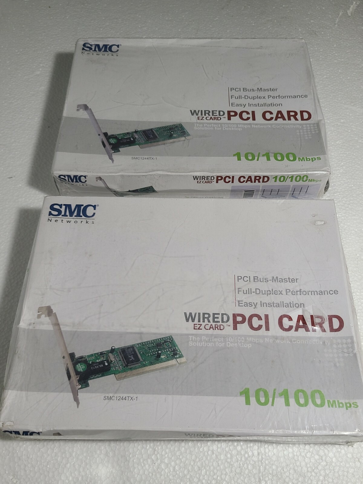 2 SMC Networks EZ Fast Ethernet PCI Card 10/100 (SMC1244TX-1) Sealed