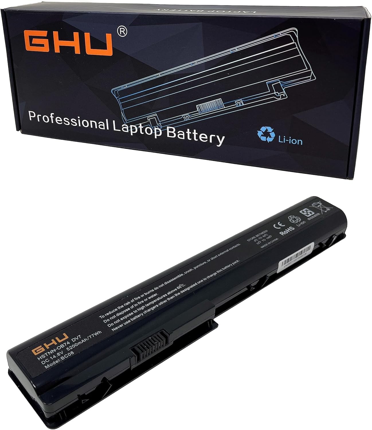 New Battery 77 WH Replacement 480385 001 486766 001 GA08 HSTNN OB75 464058 251