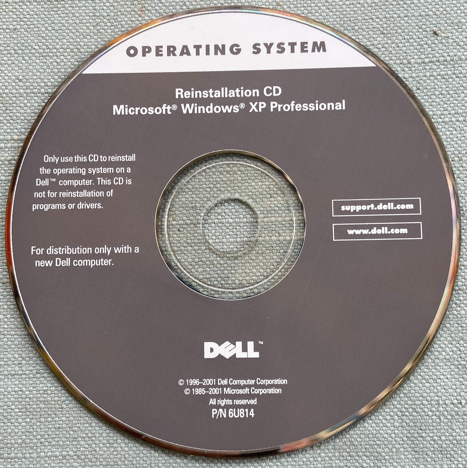 Dell Optiplex GX110 Reinstallation CD Microsoft Windows XP Professional Operatin