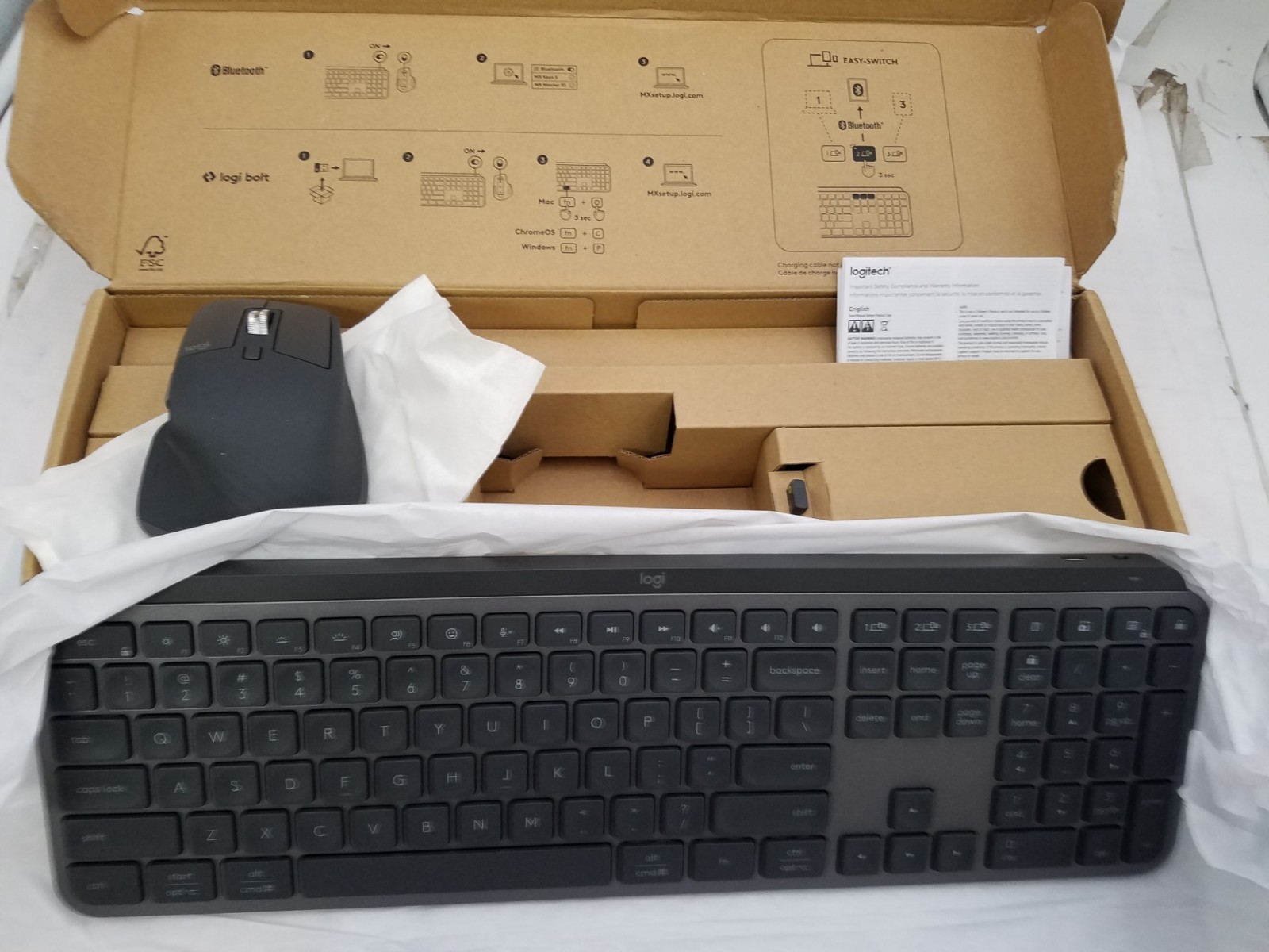 Logitech MX Keys S Full-Size Bluetooth Wireless Keyboard - Black 920-011406
