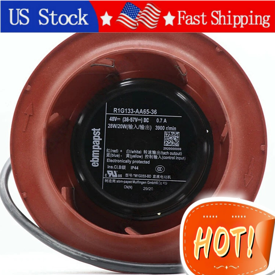 1PCS New Ebmpapst R1G133-AA65-36 DC48V 28W φ133 Air Purifier Fan US Stock