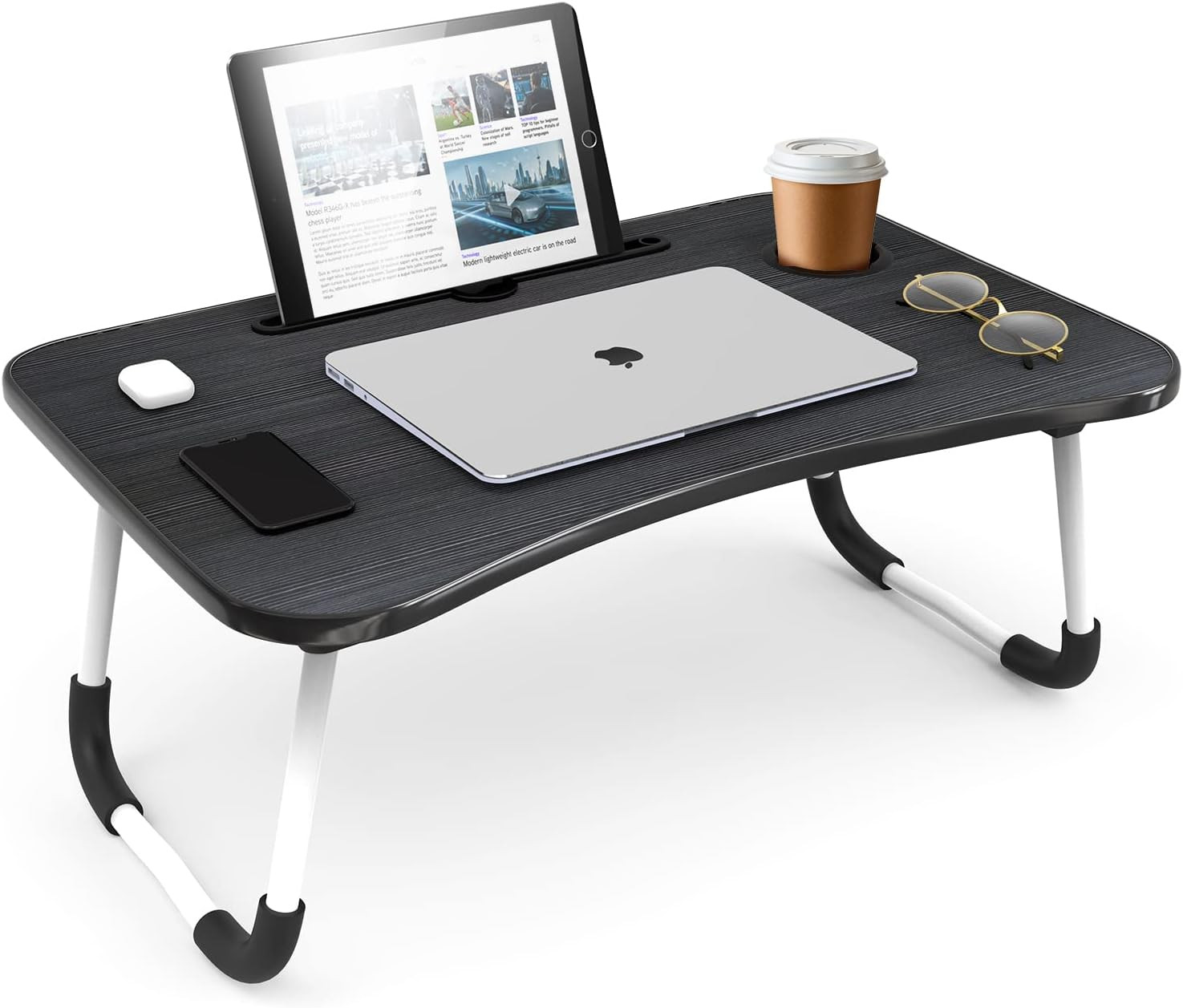 Laptop Bed Tray Table, Adjustable Laptop Stand, Portable Lap Desks with Foldable