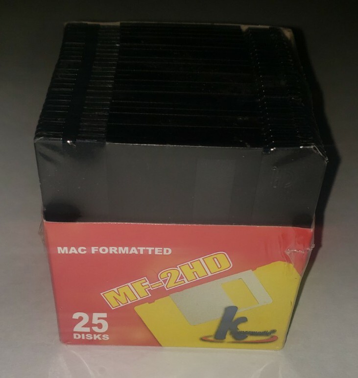 25 Hypermedia 3.5" floppy disks 1.44MB Mac Format MF-2HD High Density Sealed 