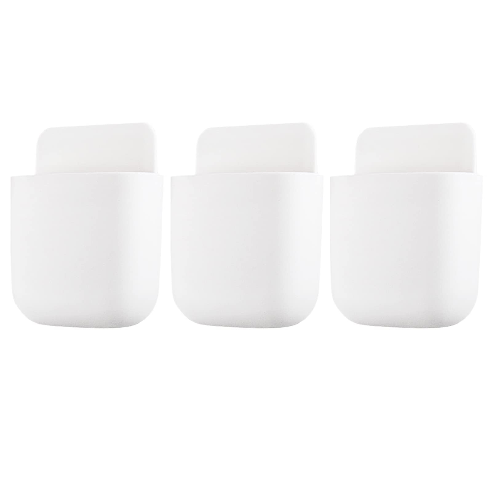 Remote Control Holder 3 Pcs Wall Mount Self Adhesive White BSYH019 kulusion Home