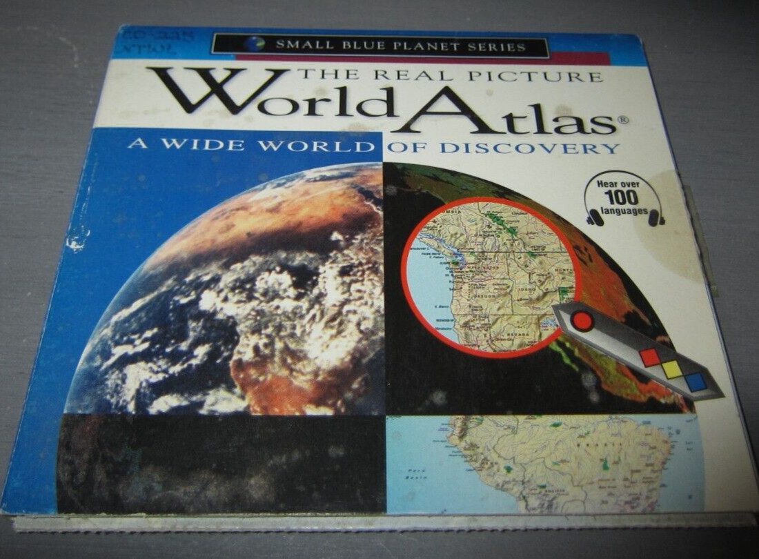The Real Picture World Atlas Small Blue Planet Series Vintage Win Mac CD ROM 95