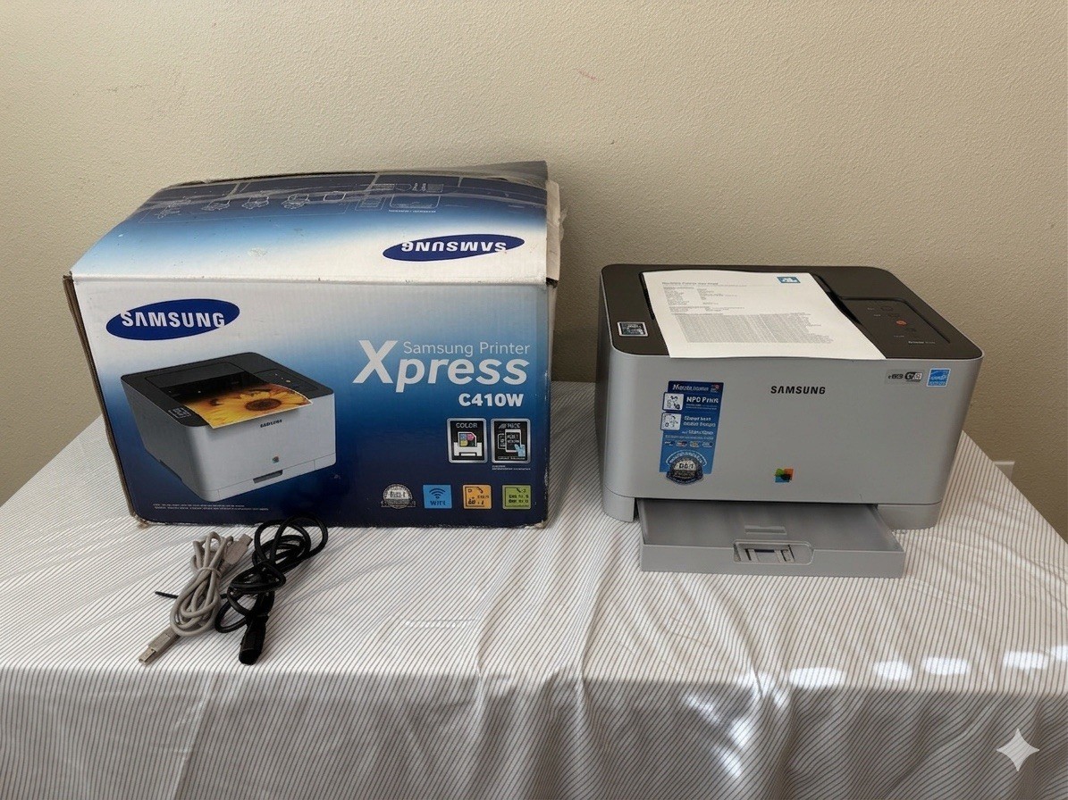 Samsung Xpress C410W Color Laser Printer, Wireless & USB Connectivity