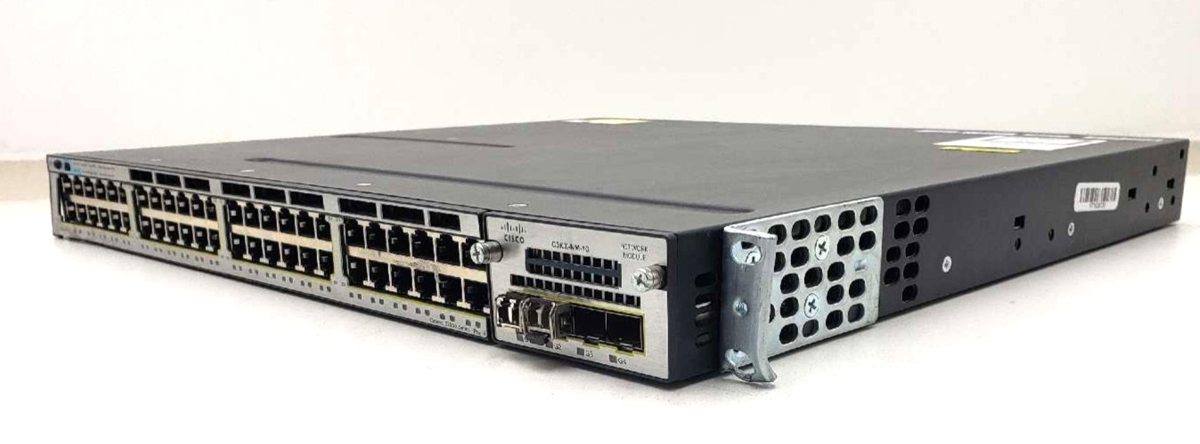 Cisco Catalyst 3750-X PoE+ 48-Port Switch WS-C3750X-48PF-S, C3 KX-NM-1G, 2x1100W