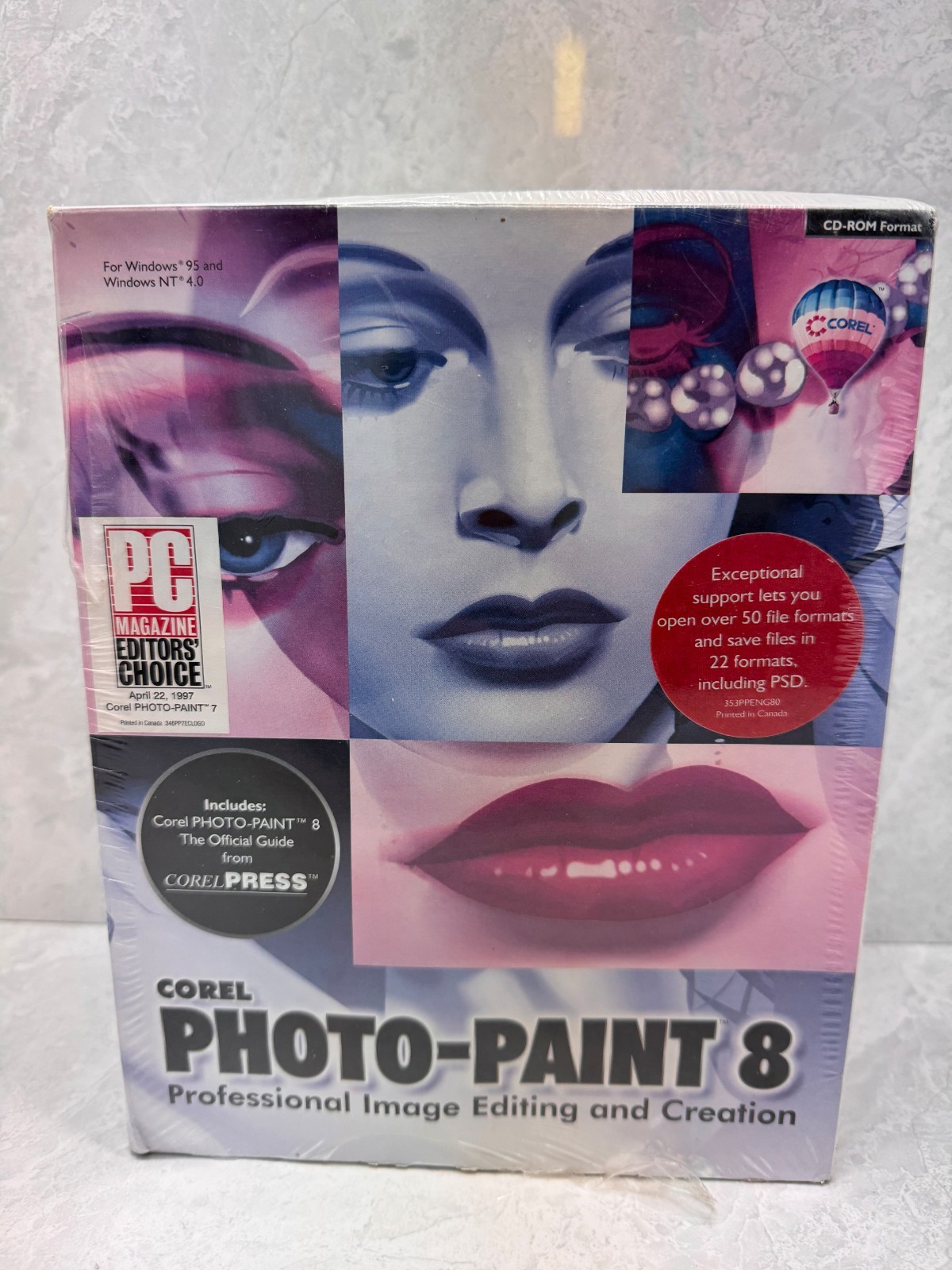 Corel PHOTO-PAINT 8 PC CD-ROM Image Editing Software NEW SEALED Windows 95 NT