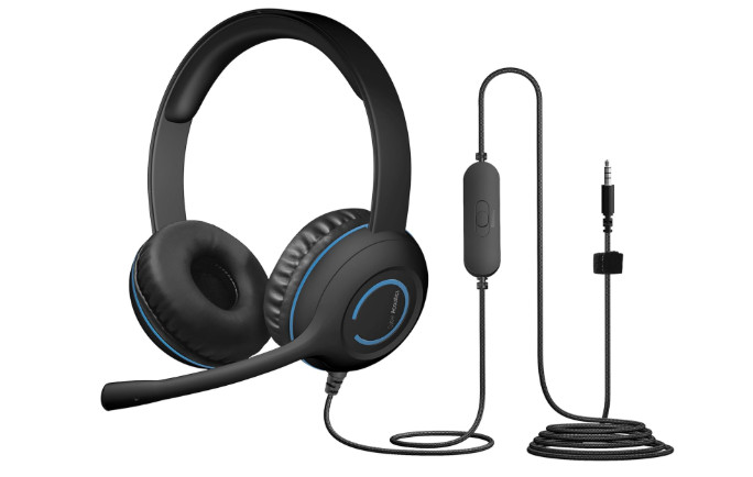 Cyber Acoustics Headset 3.5mm Stereo (AC-5002) Durable,Crispand Clear Communicat
