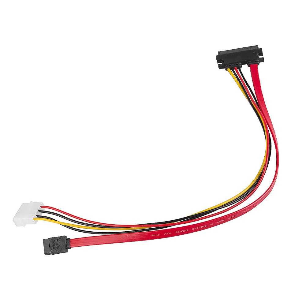 1X SATA Combo Cable Internal Desktop PC HDD DVD Drive 22pin Data 4pin Power Wire