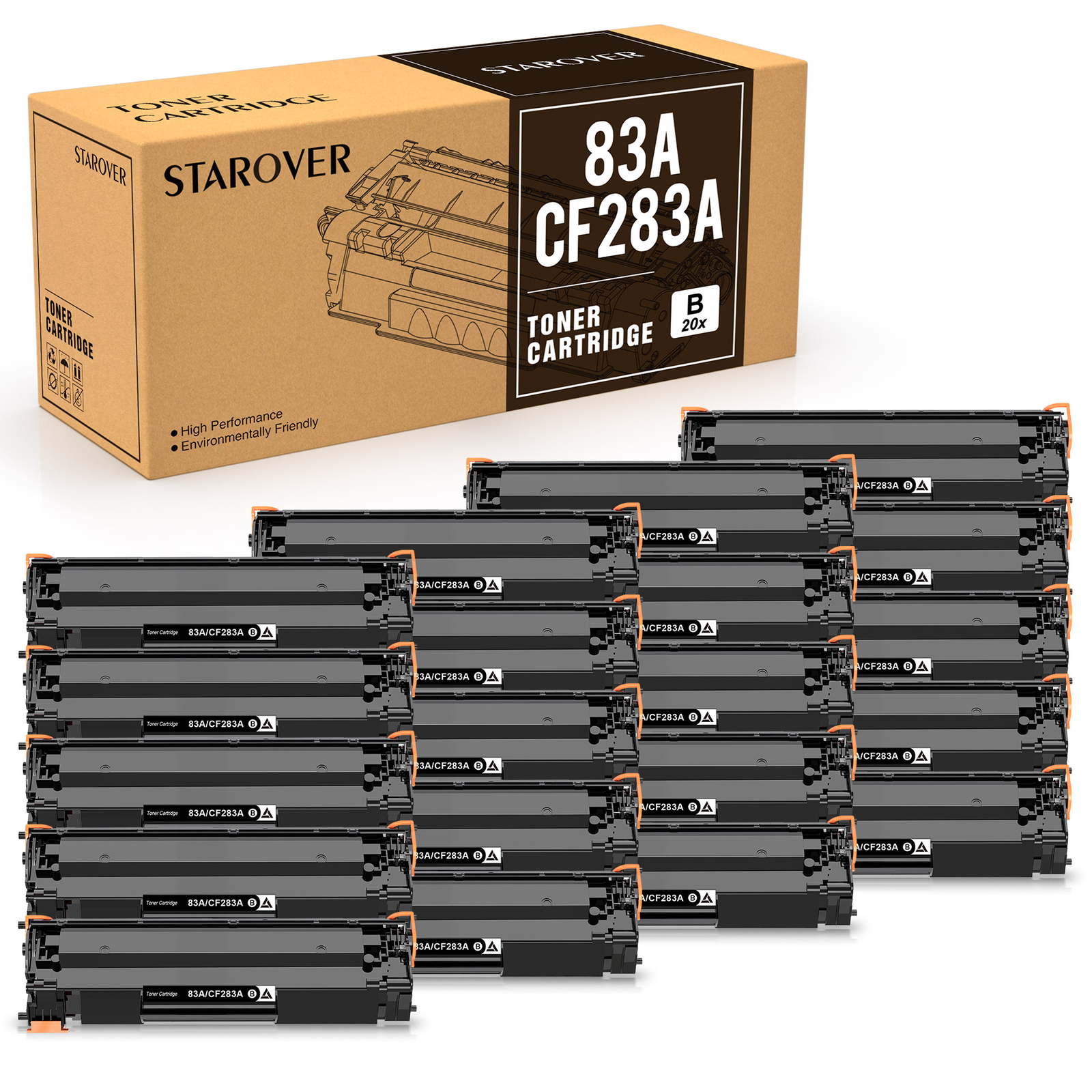 20PK CF283A Printer Toner Replacement For HP 83A LaserJet M127fn M127fw M125nw