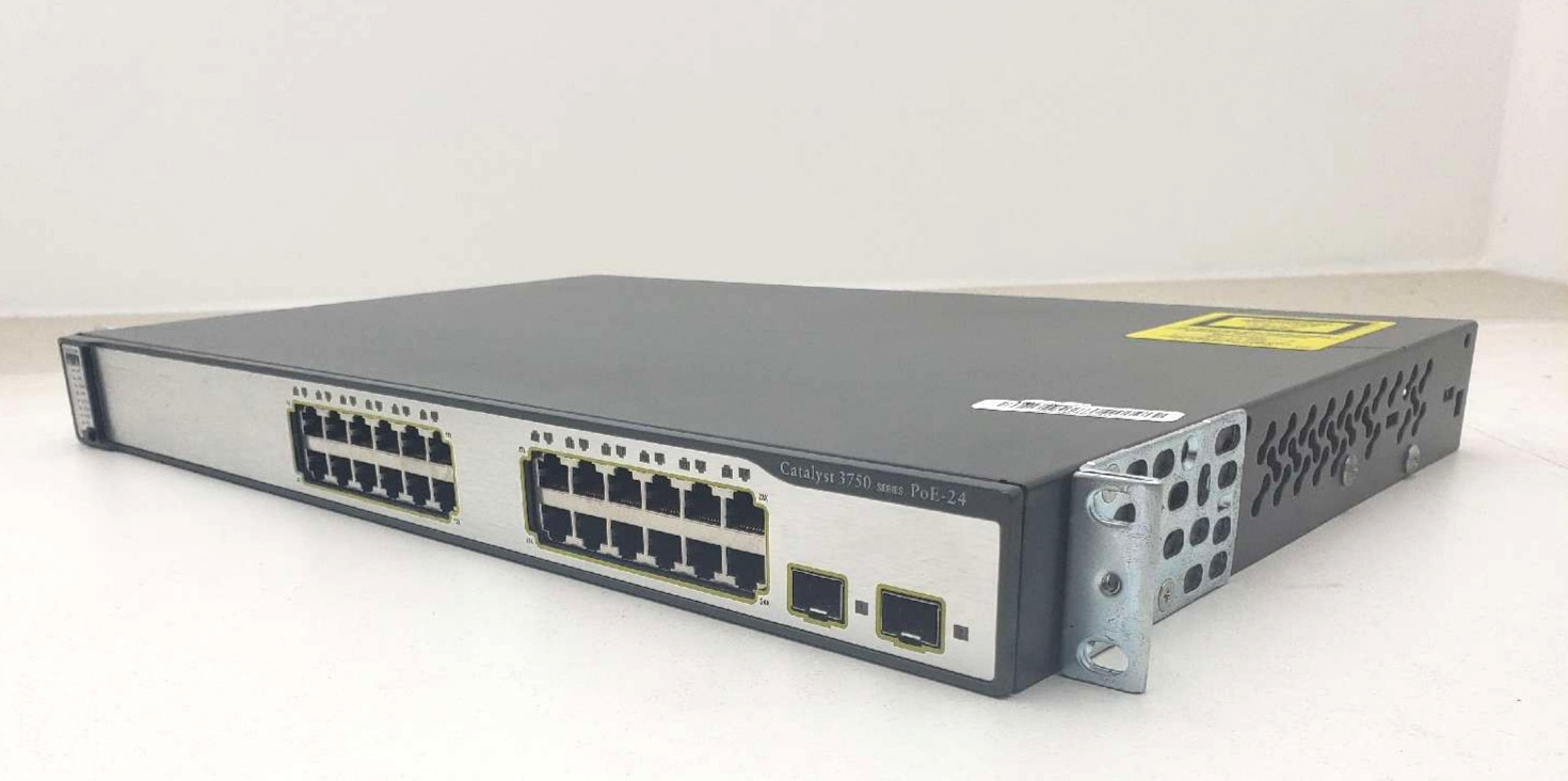 Cisco Catalyst 3750 Series POE 24 Network Switch WS-C3750-24PS-S Tested