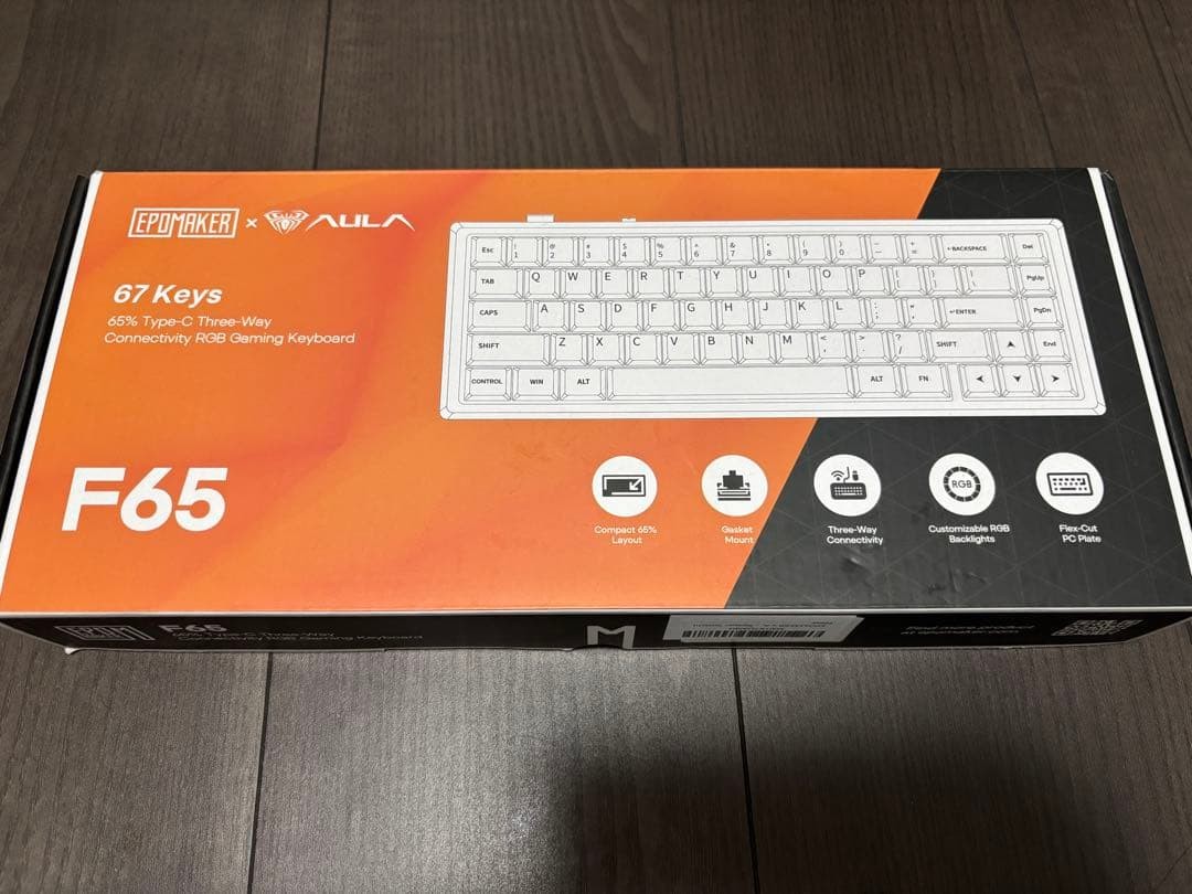 Aula EPOMAKER F65 65% Keyboard 67-Key RGB Backlight JP Layout Wired Tested