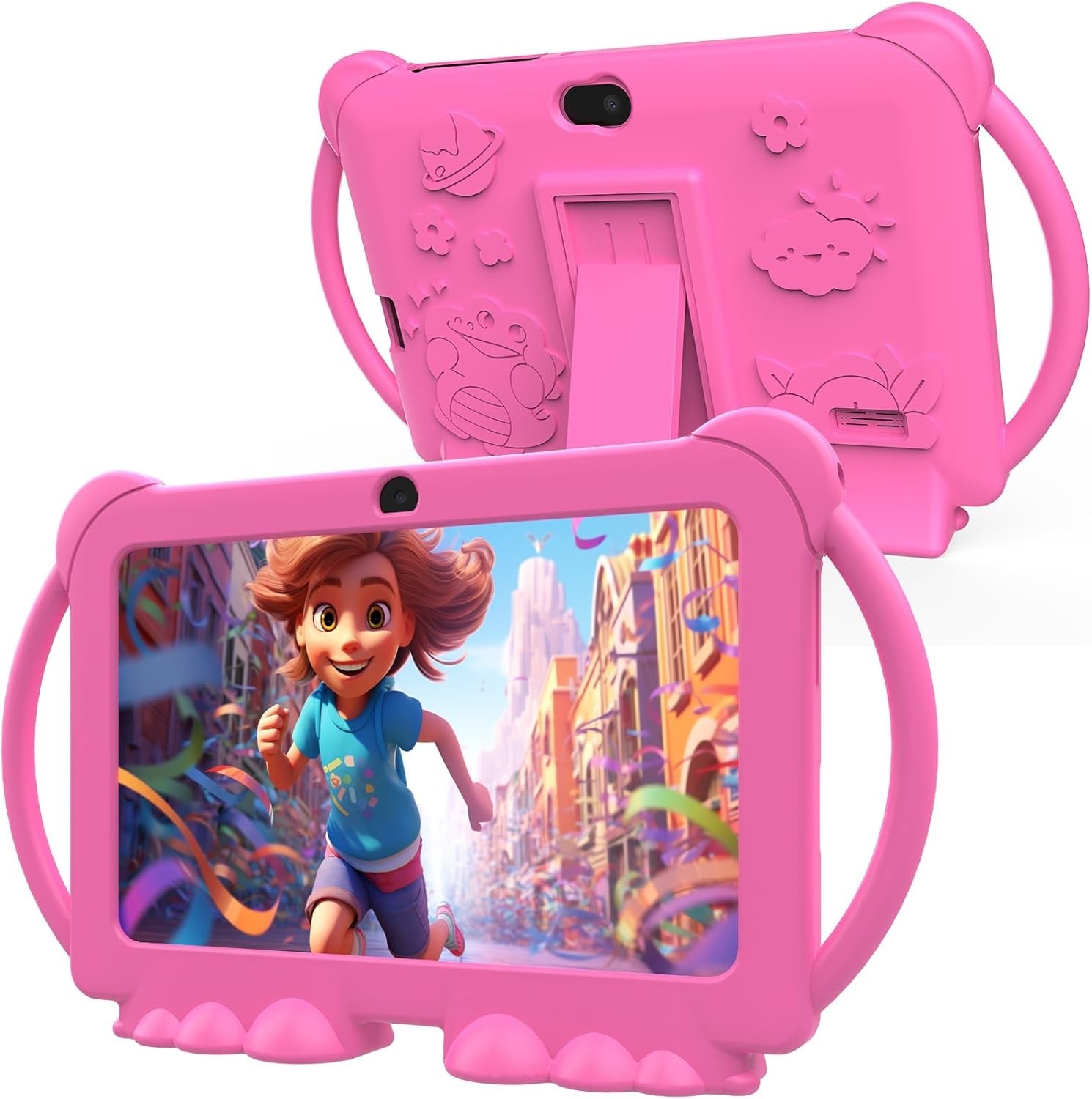 Kids Tablet 7 inch Android 32GB 4GB Bluetooth Dual Camera Shockproof PEICHENG