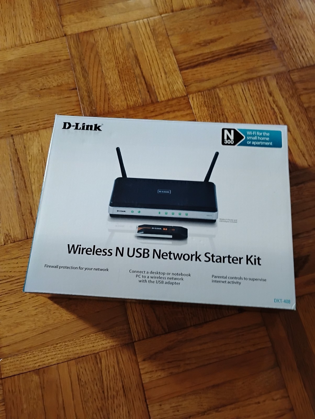 D-Link DKT-408 Wireless-N Router USB Network Starter Kit with USB Adapter 