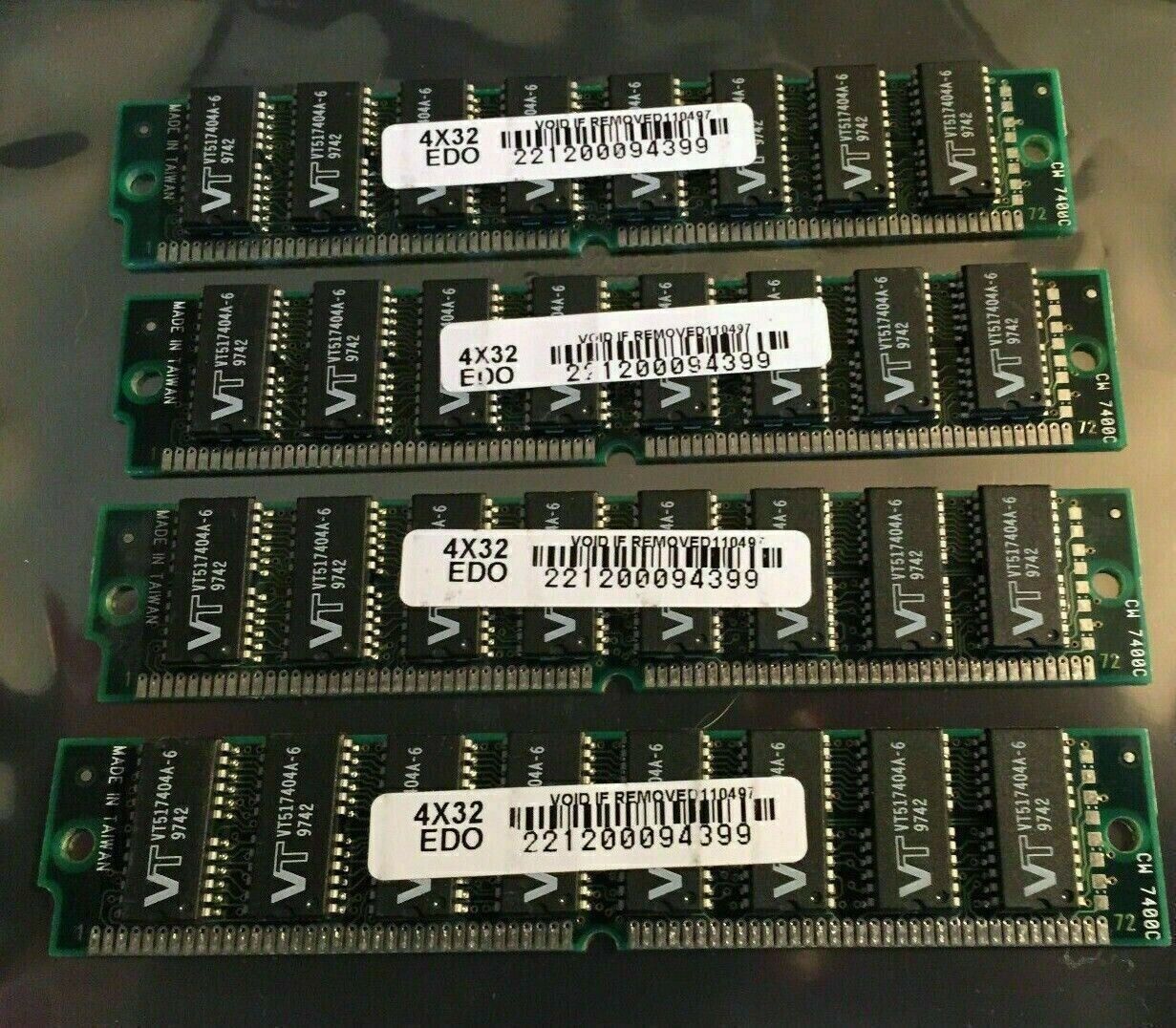 4x 16MB 4Mx32 EDO 72-Pin Non-Parity 60ns 5V SIMM Memory 64MB 4x32 Mac PC Unix