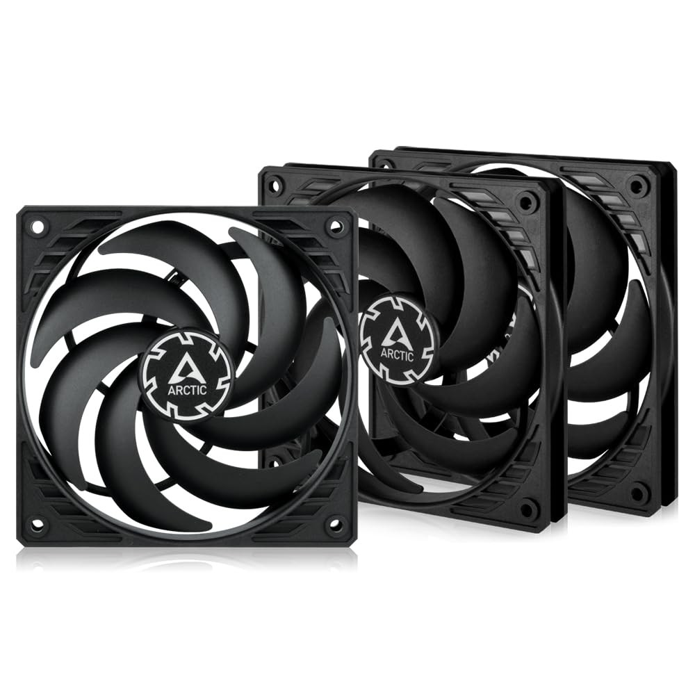Arctic P12 Slim PWM PST 3 Pack 120mm PWM PC Case Fans with PWM Sharing Tech