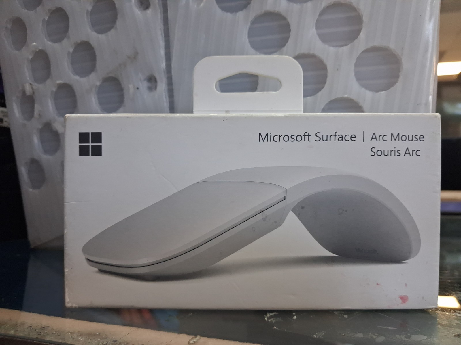 Open Box: Microsoft Surface Arc Touch Mouse Platinum - Wireless - Bluetooth Conn