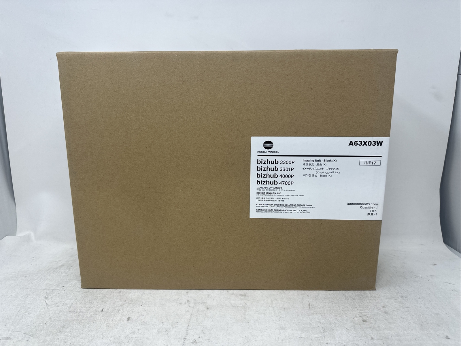 Konica Minolta A63X03W IUP-17 Black Imaging Unit Genuine