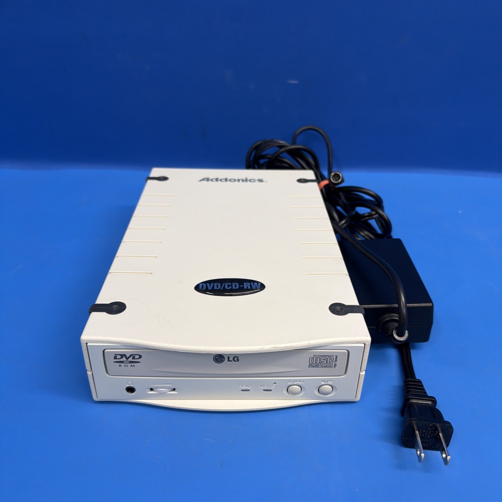 Addonics AEMDVRW12XUM External DVD/CD-RW Drive MC-36 Connector w/ Power Adapter