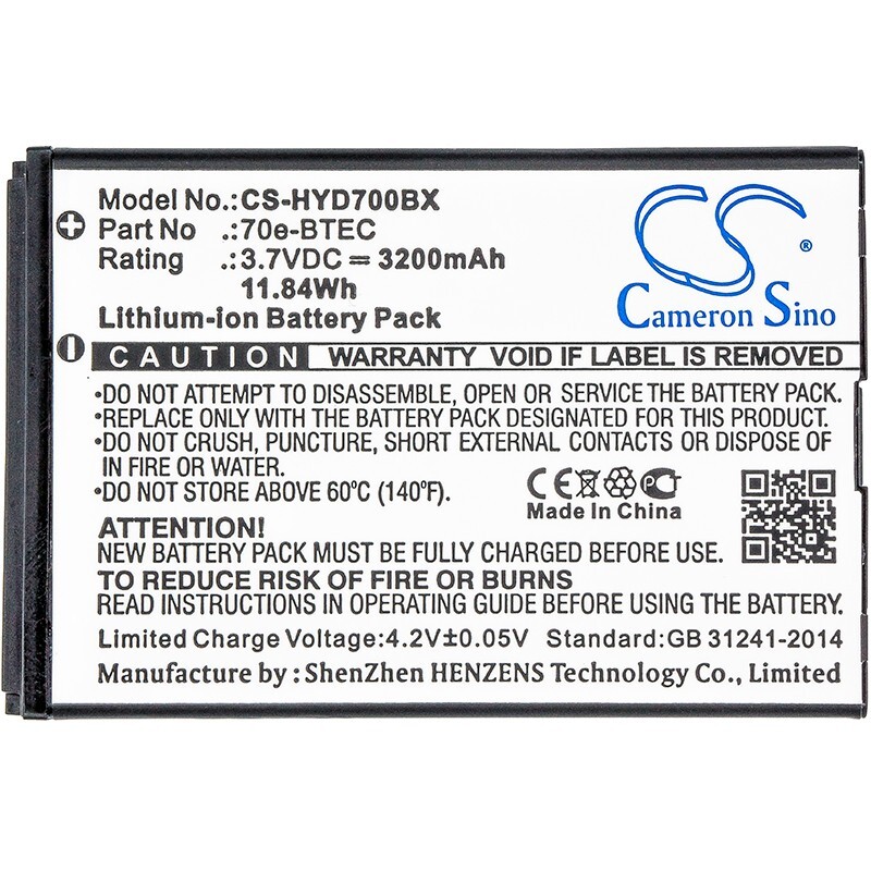BATTERIE 3200mAh 70E-BTEC 60S-BATT-1 For Honeywell Dolphin 60S 70E 75E