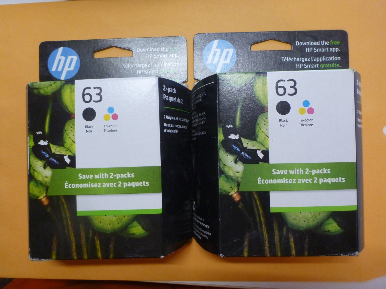 2x - Genuine HP 63 Black & Tri-Color Ink Cartridge 2 Pack NEW Dated *2025*