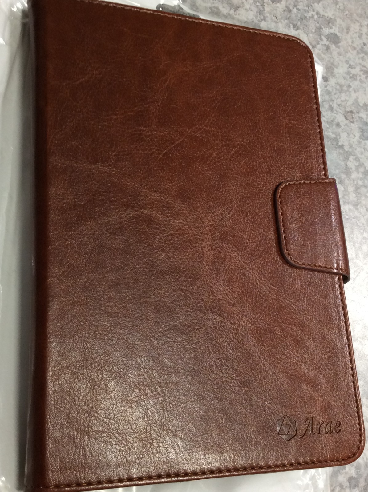 Arae Brown Leather Case iPad Mini 4 Holder With Pockets