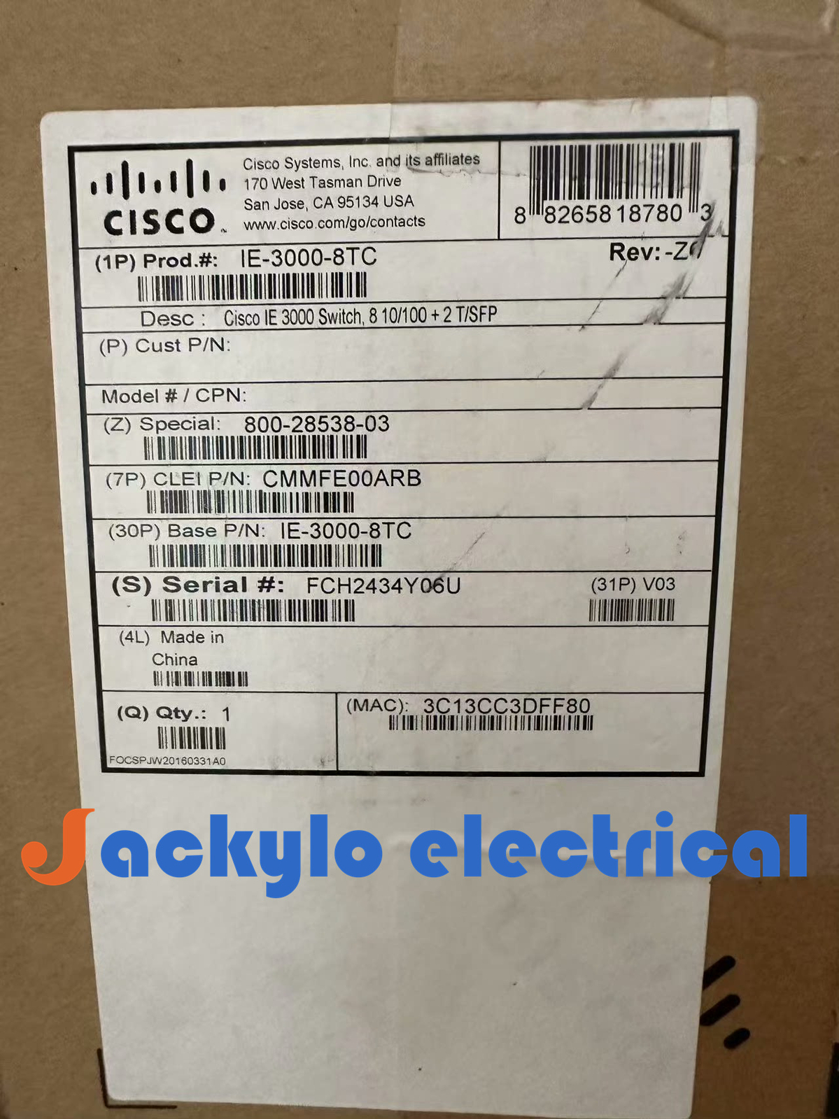 1PC New Cisco IE-3000-8TC With 1 Year Warranty Fast Shipping with warranty