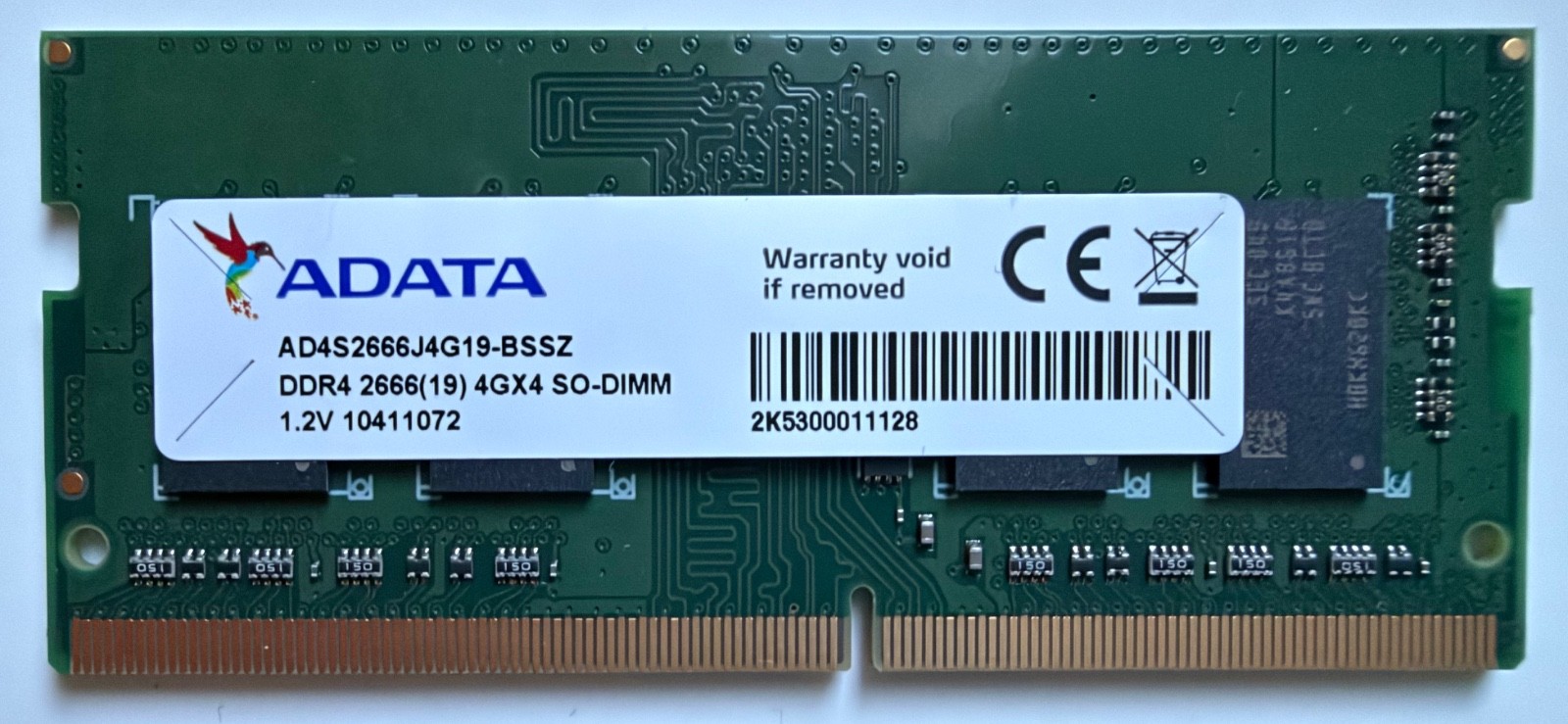 ADATA 4GB DDR4-2666 SODIMM Memory RAM QNAP Synology NAS AD4S2666J4G19-BSSZ