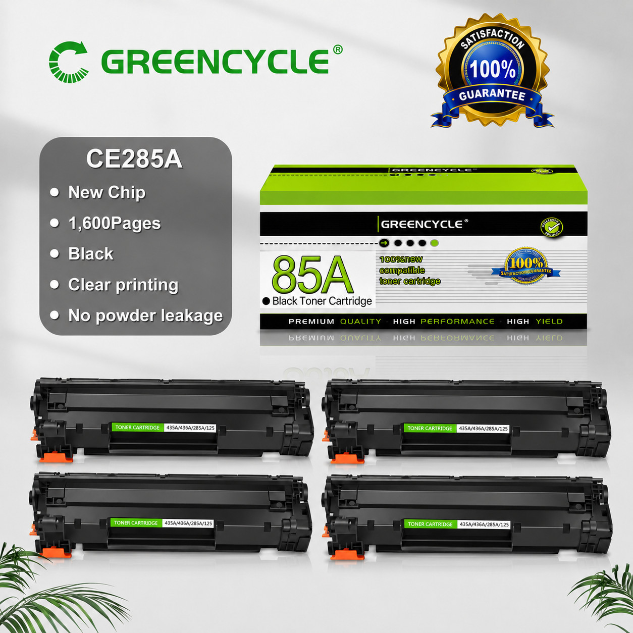 4 Pack Universal Version CE285A 85A Toner for HP P1102 P1102W P1005 P1006 P1505