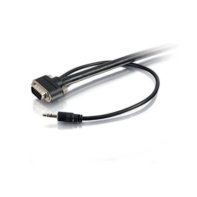 C2G 50229 Select VGA + 3.5mm Stereo Audio & Video Cable M/M Black 35 ft.