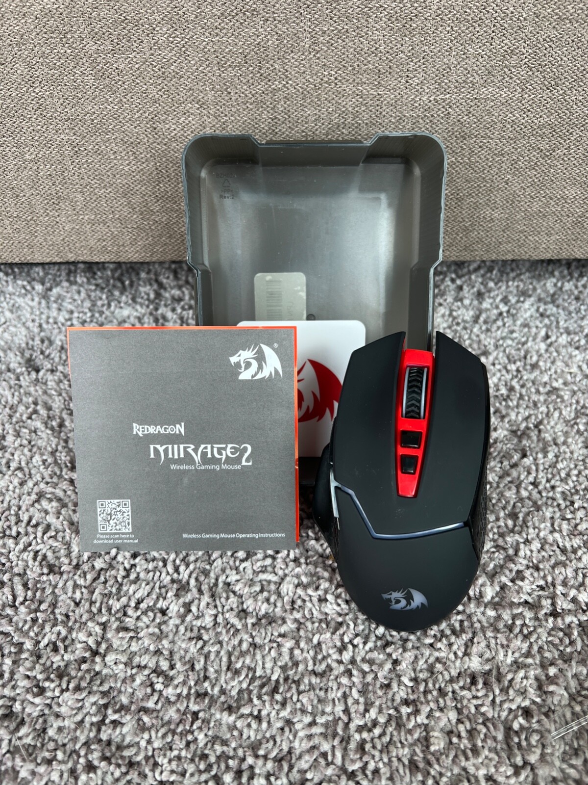 Redragon M690-1 Mirage 2 Wireless Gaming Mouse 2400 DPI Red Backlight