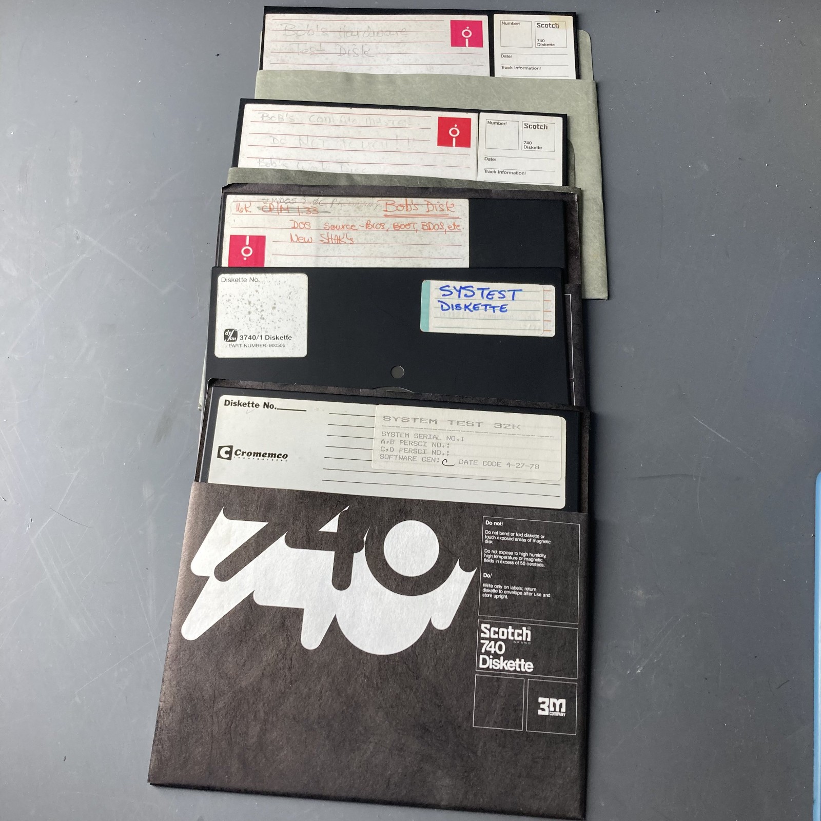 LOT OF 5-Testing Software IT Diagnostic 8 Inch Floppy Diskette 70s 80s Cromemco