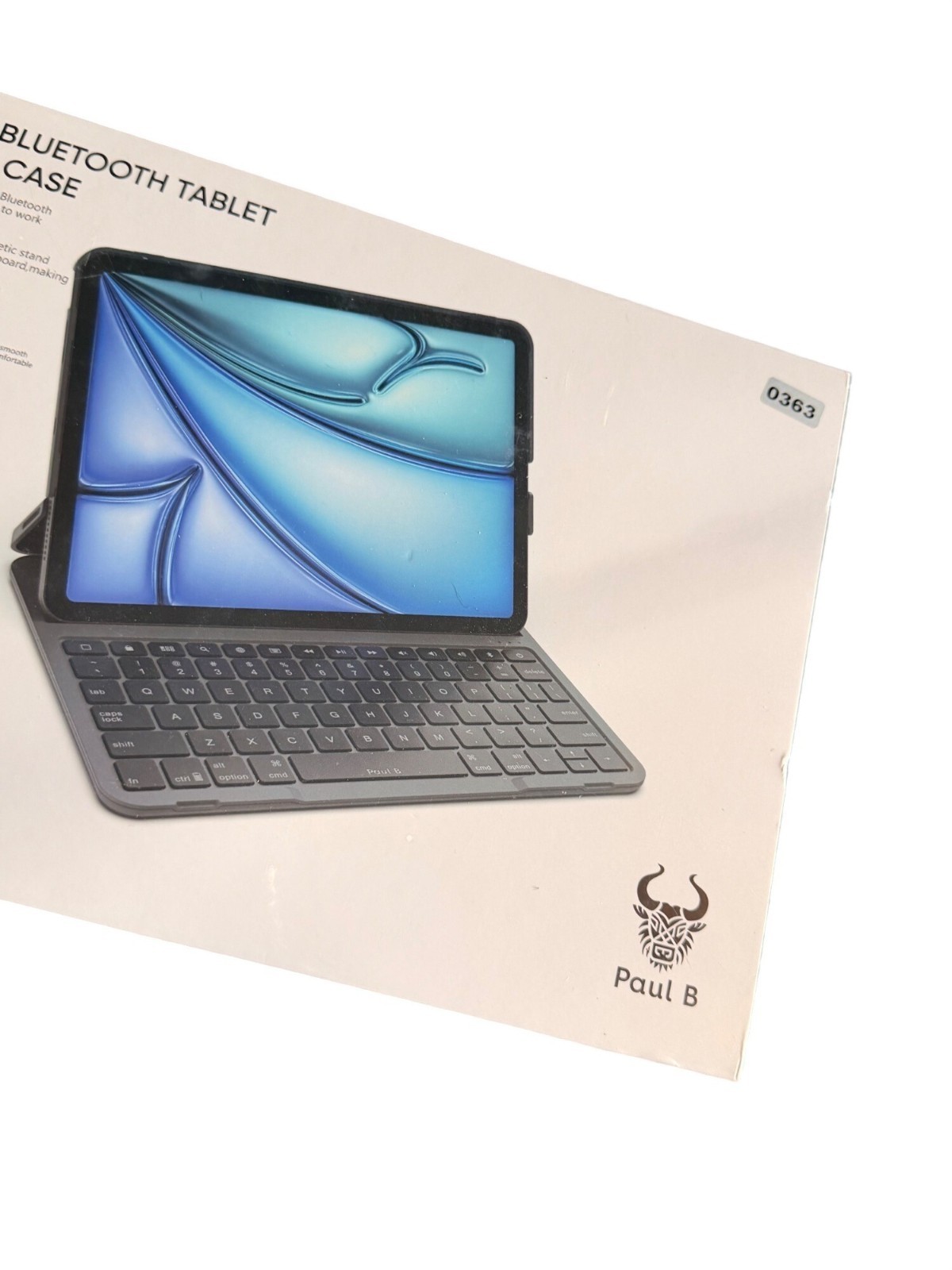 Paul B Wireless Bluetooth Keyboard Case For iPad Air 10.9-Inch 2022/2024  Rechar