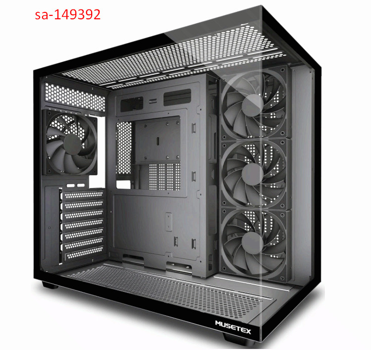 Y6 PC Case, Pre-Installed 4 Non-LED Fans, ATX Mid Tower Case, Computer Case 