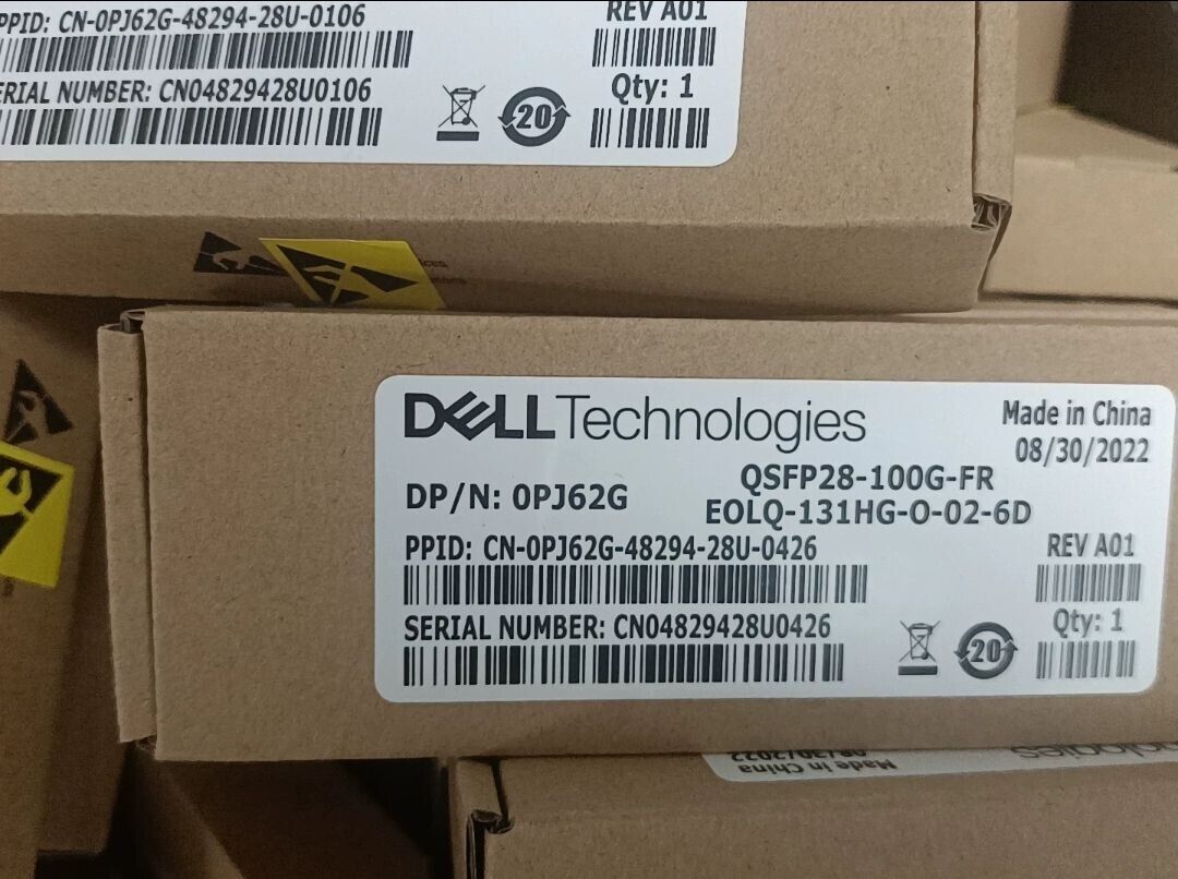 1pcs Genuine Dell Technologies QSFP28-100G-FR QSFP28-100 100GBASE-FR Transceiver