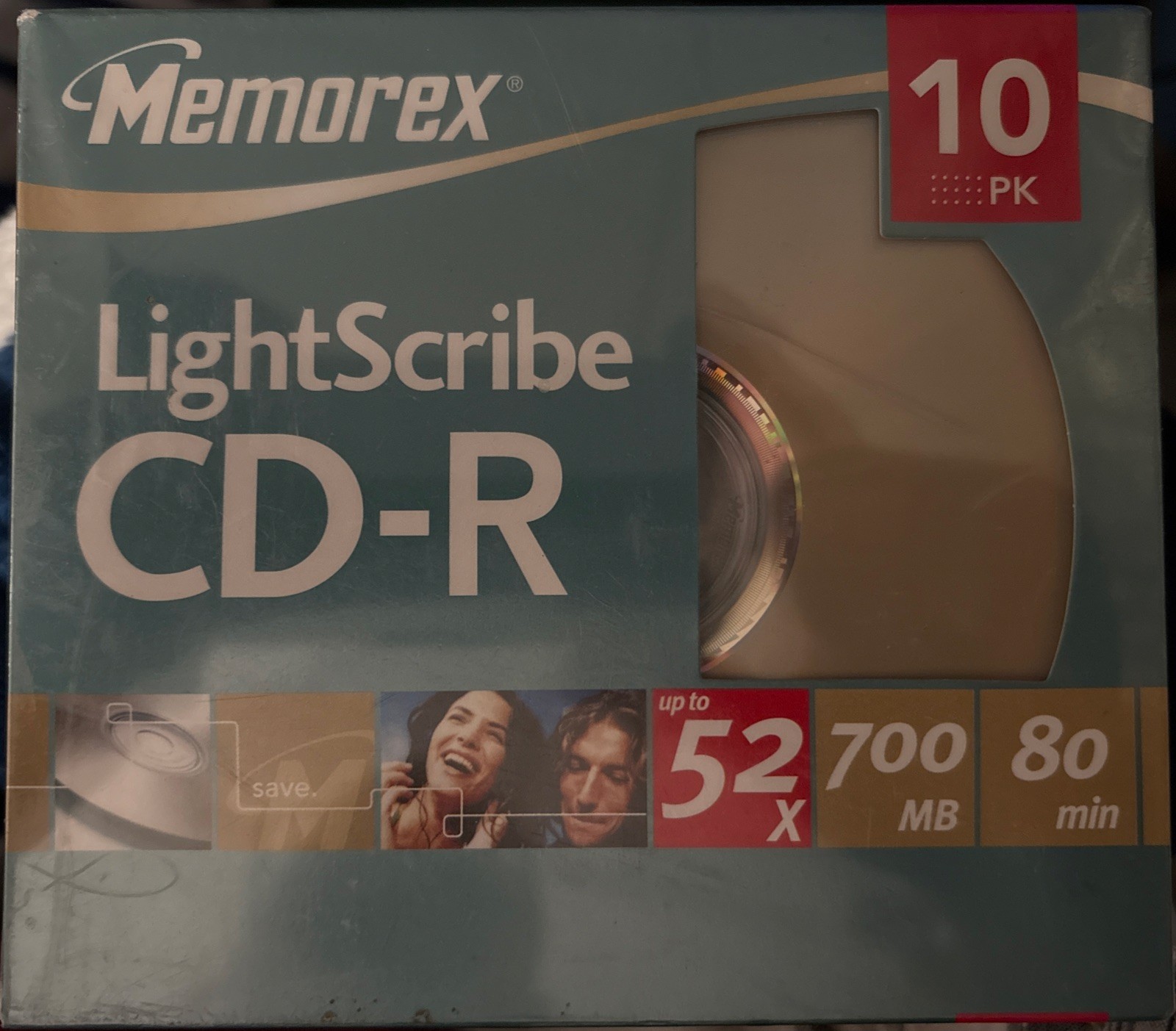BRAND NEW MEMOREX LIGHTSCRIBE CD-R RECORDABLE CD R MEDIA 52x 700mb 80min 10 PACK