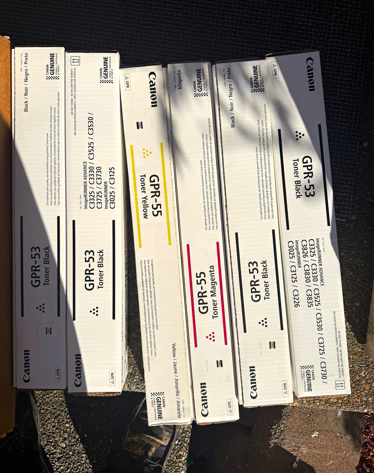 Canon Genuine GPR-53 Laser Toner Cartridge Set CMYK (Cyan Yellow Magenta Black)