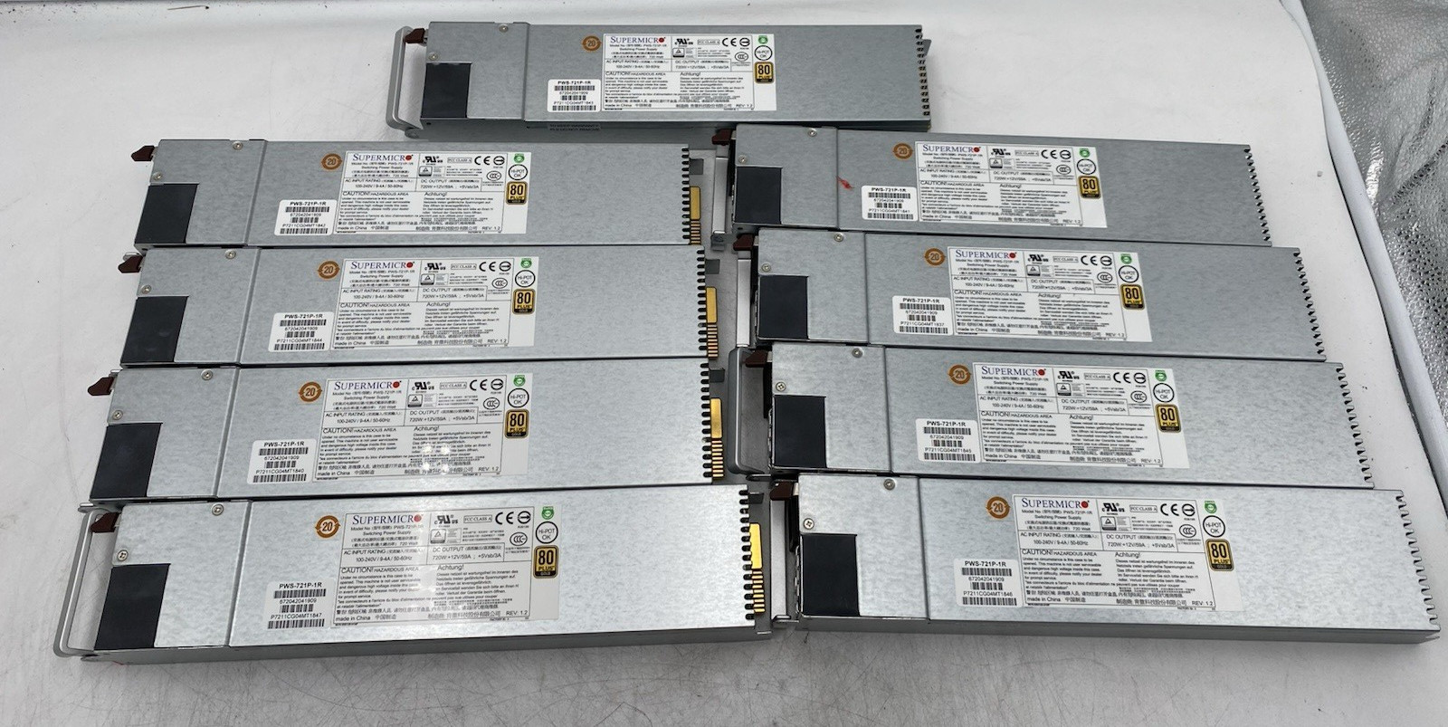 LOT OF 9 SuperMicro PWS-721P-1R 720W Power Supplies