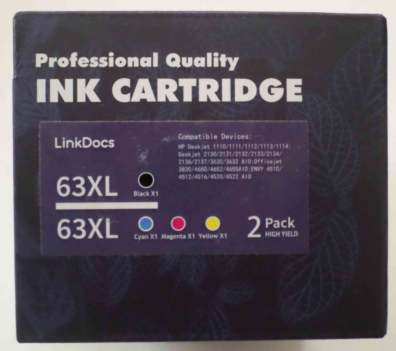 LinkDocs Compatible HP 63XL 2 Pack Ink Cartridges - TriColor & Black -Combo Ship