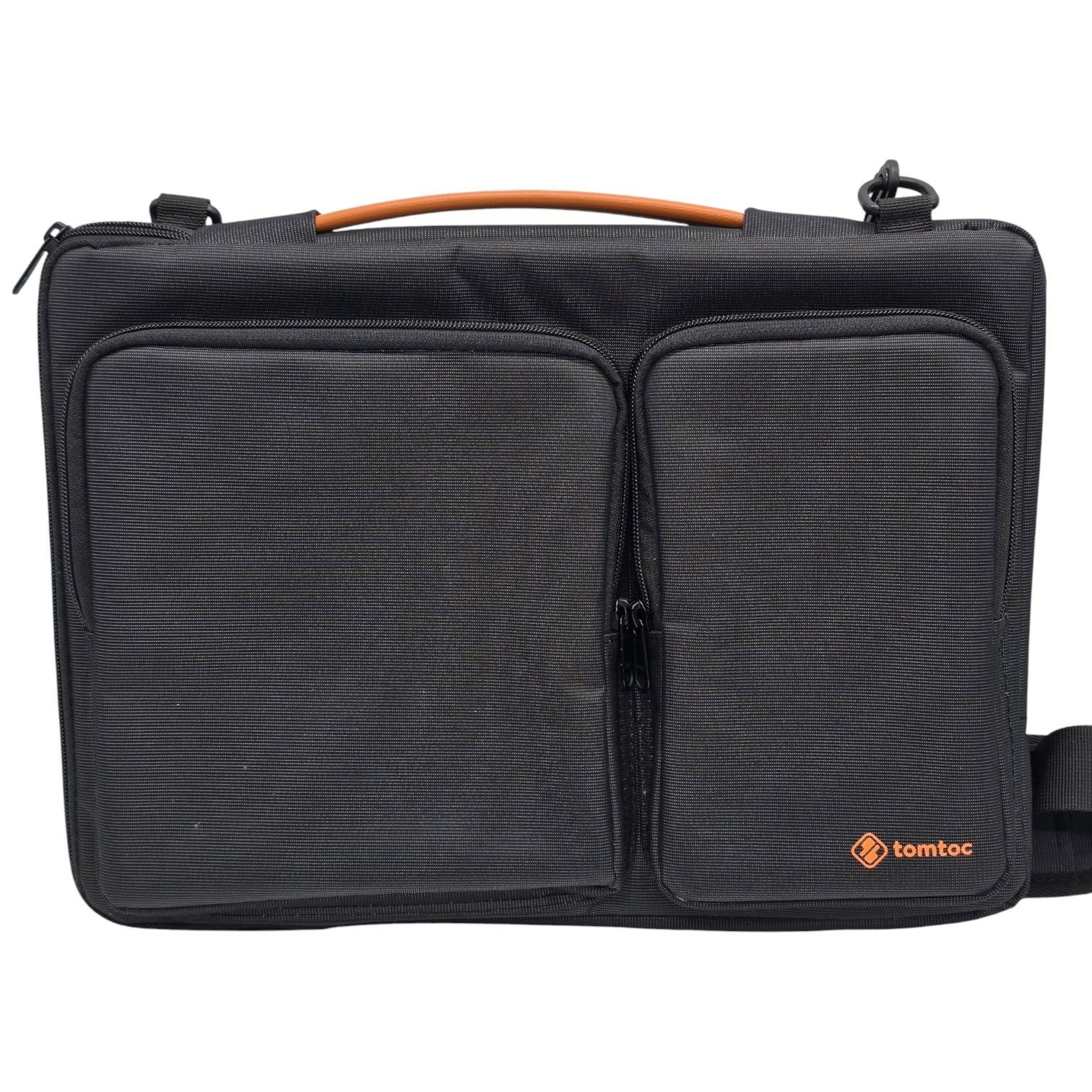 Tomtoc Laptop Shoulder Bag With Adjustable Strap & Multiple Pockets For Storage